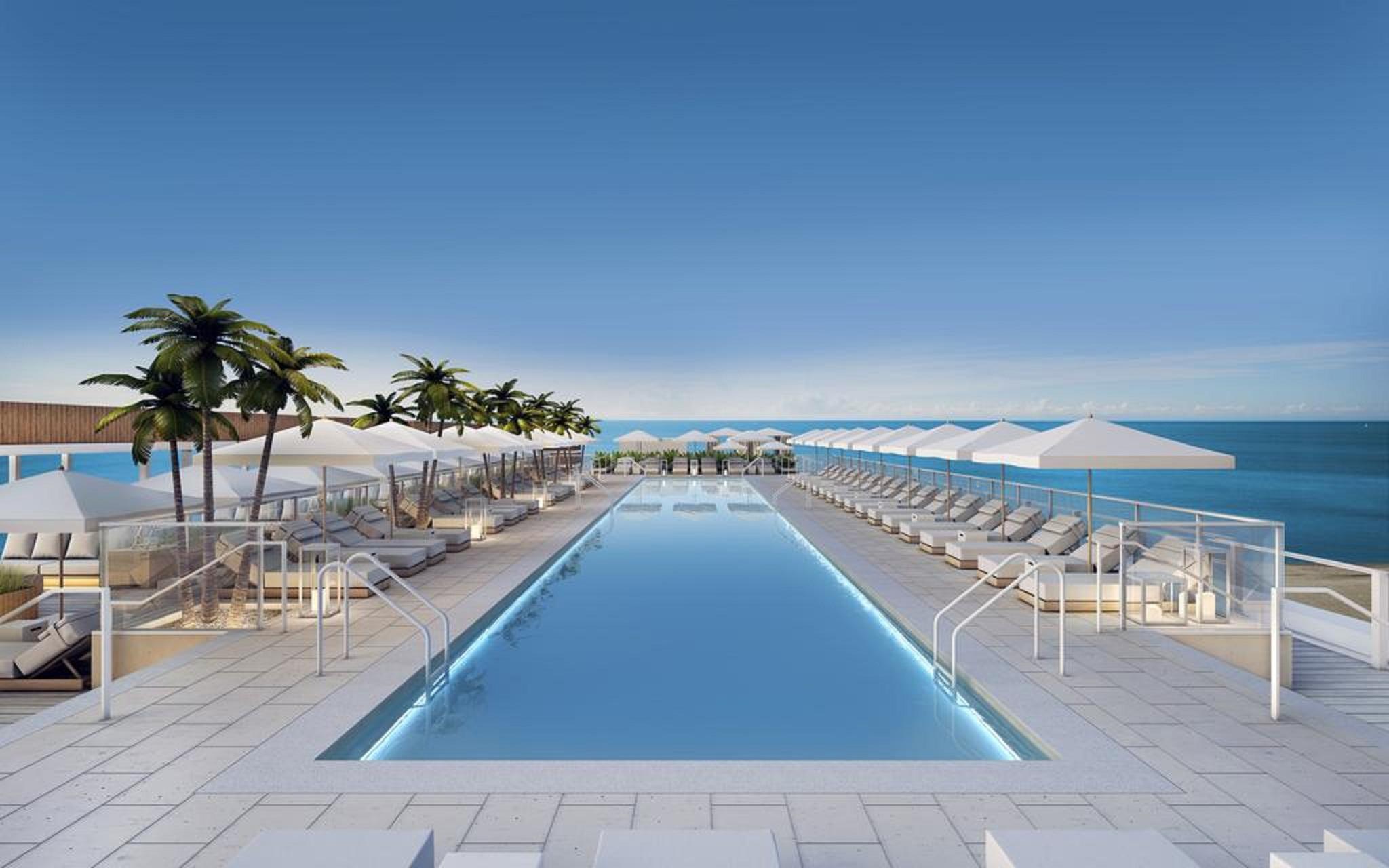 1 Hotel South Beach Miami Beach Exterior photo The rooftop pool at the W South Beach