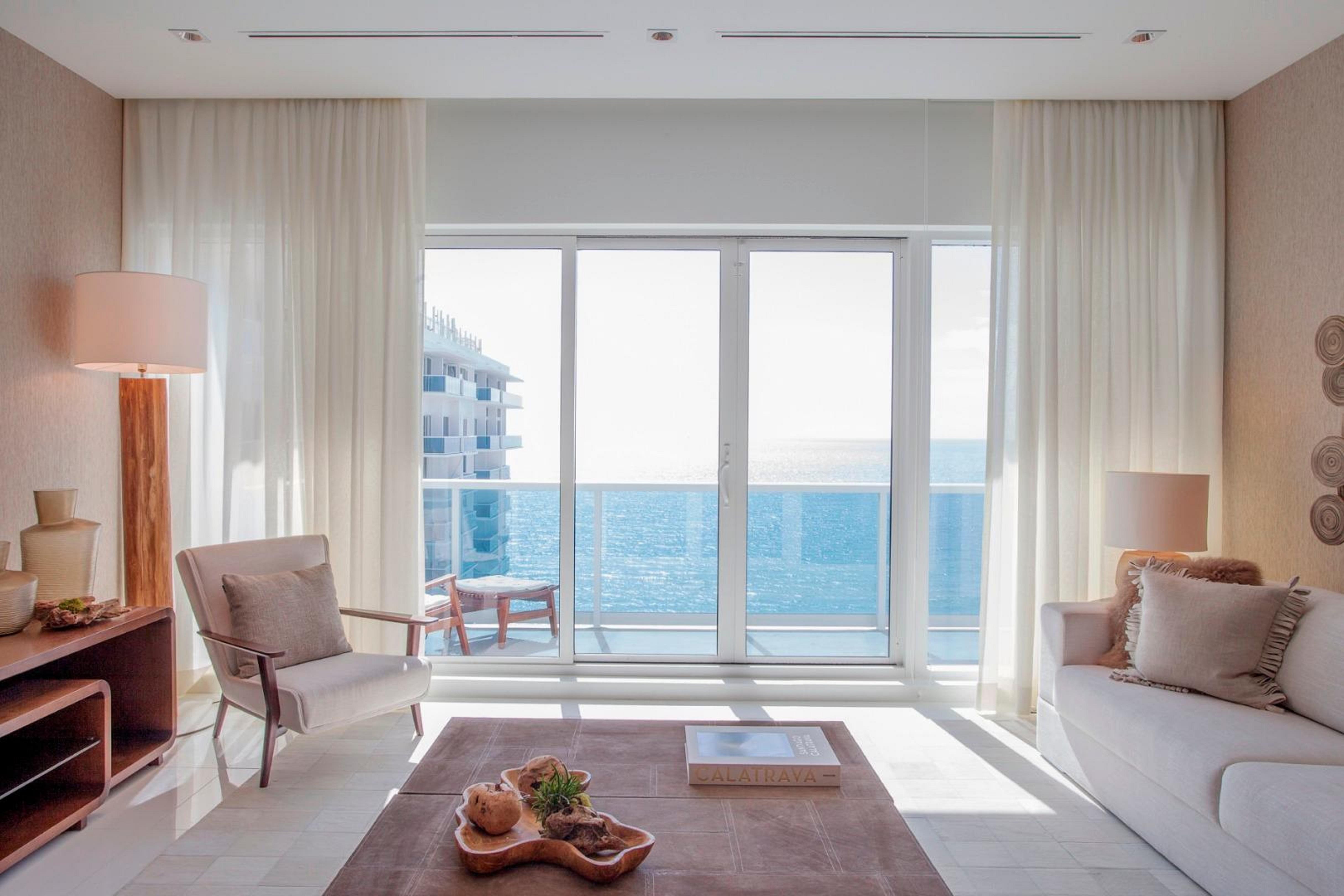 1 Hotel South Beach Miami Beach Exterior photo A living room at The Ritz-Carlton, Key Biscayne