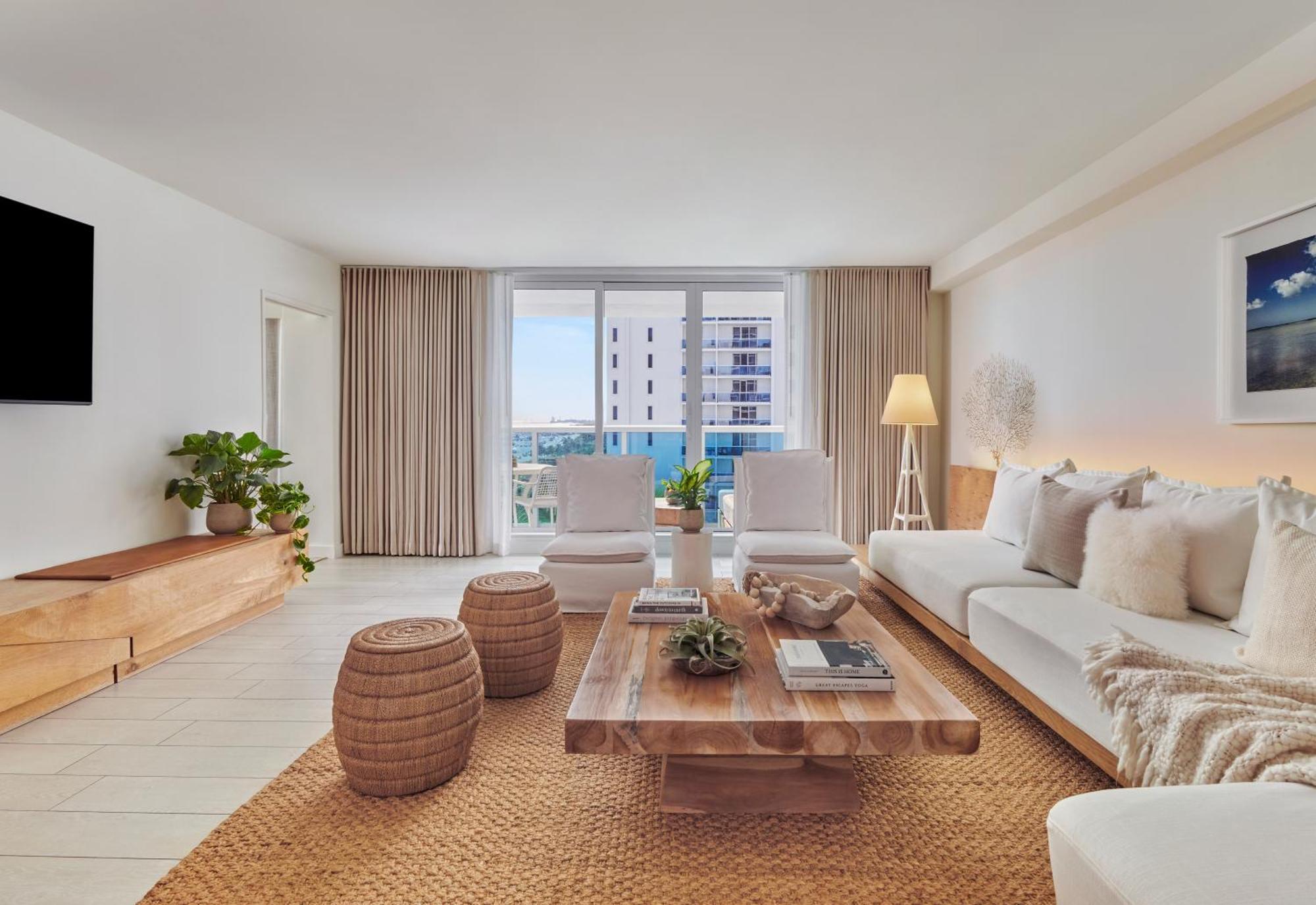 1 Hotel South Beach Miami Beach Exterior photo A living room at the W South Beach